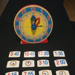 Melissa & Doug Turn & Tell Clock with Reversible Time Cards